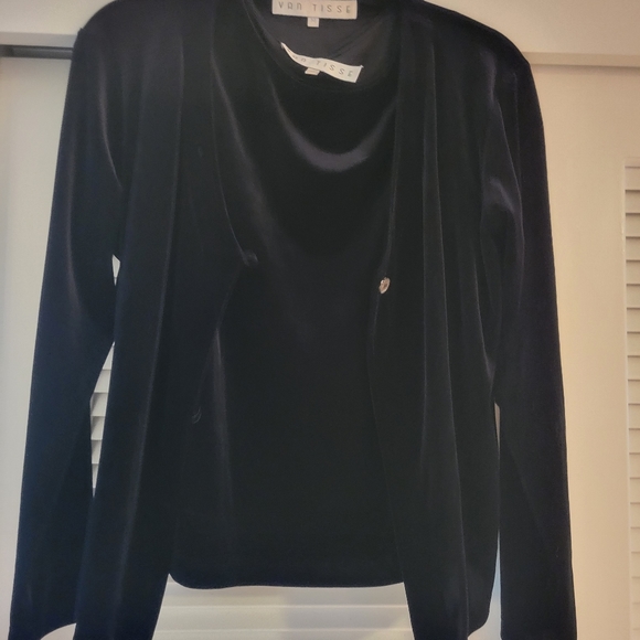 Van Tisse Womens Velvet Tank and Jacket - Picture 1 of 2